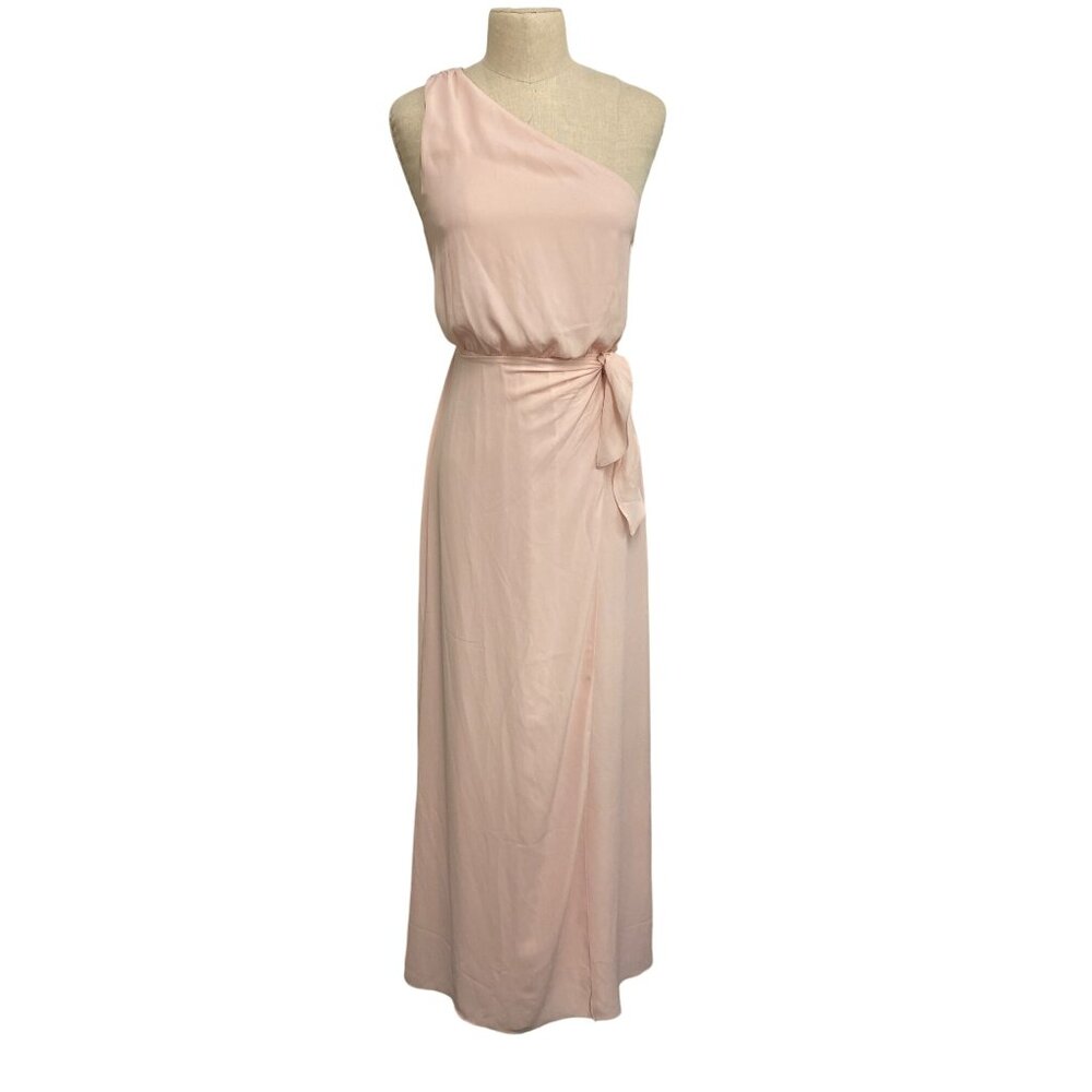 Wayf Womens One-Shoulder Dress S Blush Pink